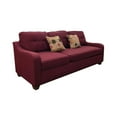 thumbnail image 3 of ACME Cleavon II Reversible Sectional Sofa & Ottoman w/2 Pillows, Red Linen, 3 of 5