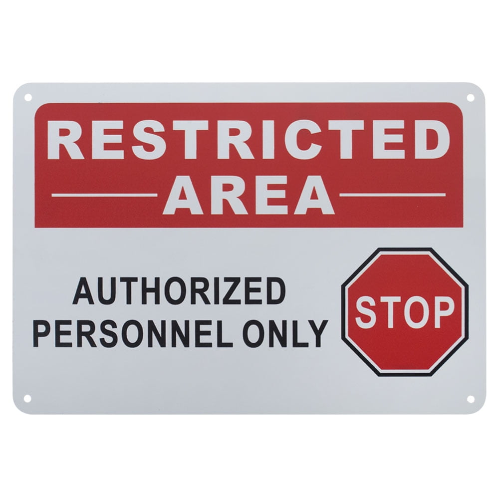 Aspire Aluminum Restricted Area Sign Do Not Enter Authorized Personnel