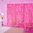 thumbnail image 3 of JMEXSUSS 300 LED Pink Christmas Curtain Lights Indoor, Pink String Lights Plug in, 8 Modes Pink Fairy Lights for Bedroom Window Wall Party Backdrop Valentine Xmas Decorations, 9.8x9.8ft, 3 of 8