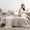 Brown, variant on Reversible Sherpa Fluffy Comforter Queen Set, Boho Tufted Bedding Down Blanket Comforter Set, Ultra-Soft Washed Cotton Shabby Plush Fleece Sherpa Thick Warm for Winter Autumn, Grey Full Queen