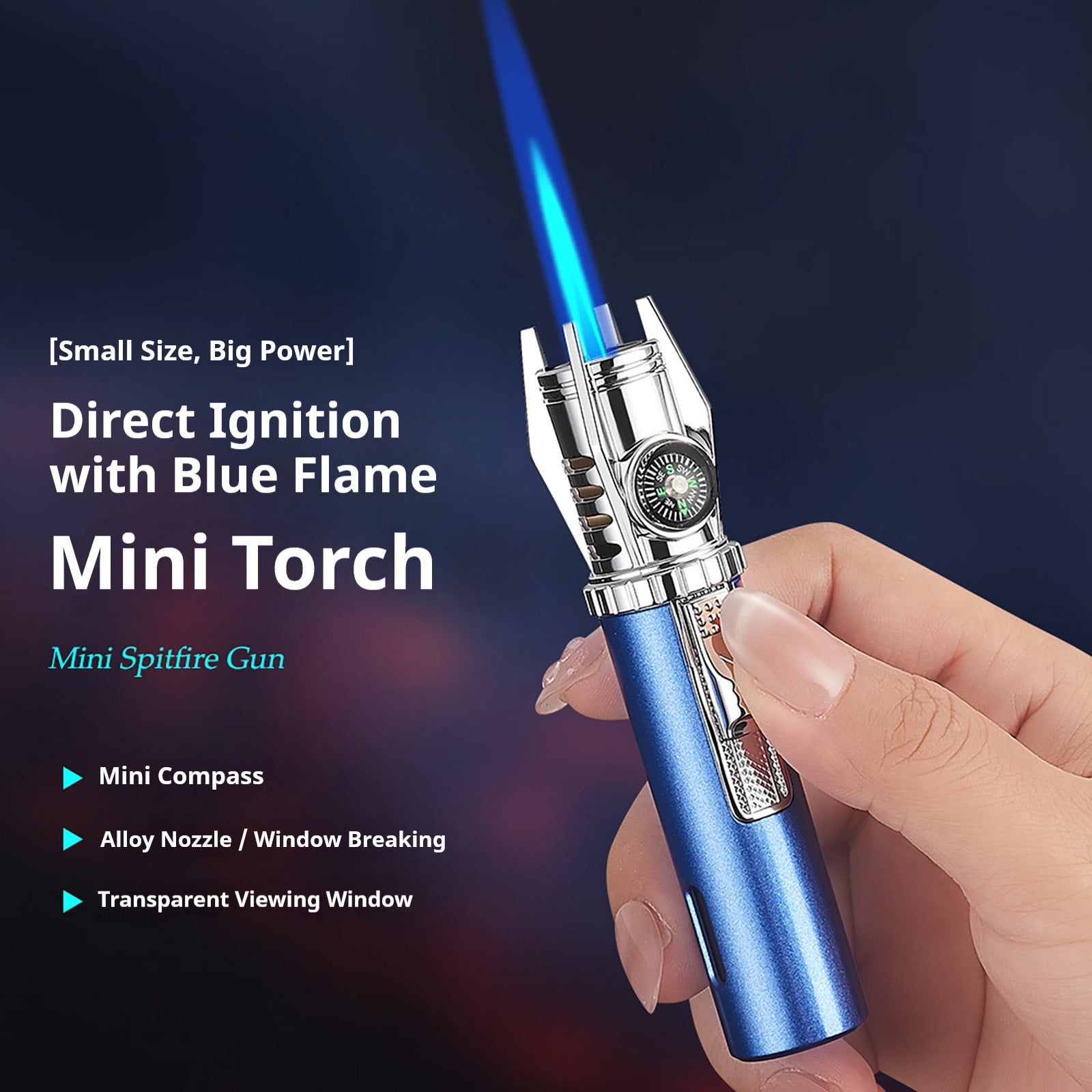 DAMAI Electric Torch Lighters - 2026 New Plasma Lighter with Safety Lock & 360° Inverted Ignition, Outdoor Windproof Straight Flamelighter for Outdoor Campfires Kitchen