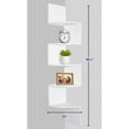 thumbnail image 5 of 5 Tier Wood Floating Wall Mount Corner Shelves White Finish, 5 of 5