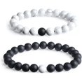 thumbnail image 1 of shiyou-Long Distance You Complete Me Stone Couple Bracelets, 1 of 4