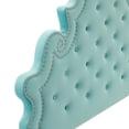 thumbnail image 5 of Modway Gwyneth Tufted Performance Velvet Twin Platform Bed in Mint, 5 of 10