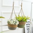 thumbnail image 5 of Maceta para flores, maceta para el hogar, cesta de flores tejida para balcón, decoración creativa, plantación de rábano verde, maceta colgante, maceta colgante, 5 of 5