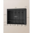 thumbnail image 5 of Wardrobe Closet 83.5 Inch Large Capacity Portable Closet Clothing Rack Clothes Organizer with Fabric Cover Ink Black, 5 of 6