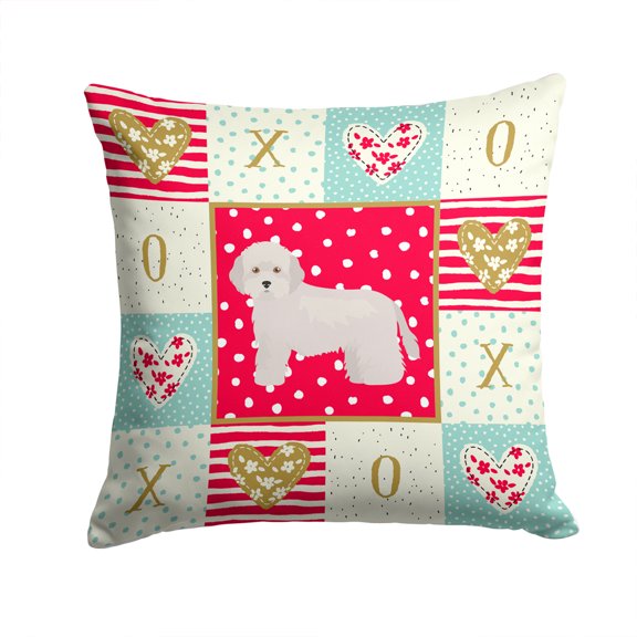 Cyprus Poodle Love Fabric Decorative Pillow