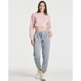 thumbnail image 5 of Real Essentials 3 Pack: Women's Fleece Cropped Sweatshirt - Long Sleeve Crew Neck Crop Top (Available in Plus Size), 5 of 6