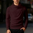 thumbnail image 2 of Wxolcjlv T-Shirt For Mens Personalized Long Sleeve High Neck Base Layer Stylish Stand Collar Wear Tee,Size M-3XL, 2 of 5