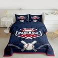 thumbnail image 3 of Feelyou Cartoon Baseball Athlete Bedding Comforter Set for Kids, Navy Red Twin Comforter Sets, Est Sleep Sports Reversible Bedding Set, Lightweight Room Decor, 2 Pieces, 3 of 9