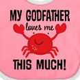 thumbnail image 4 of Inktastic My Godfather Loves Me Godchild Boys or Girls Baby Bib, 4 of 4