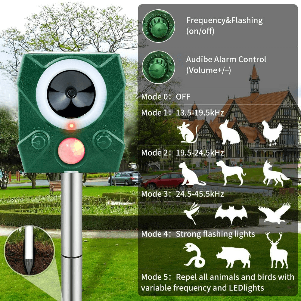 Ultrasonic Animal Repeller Motion Sensor Cat Repeller