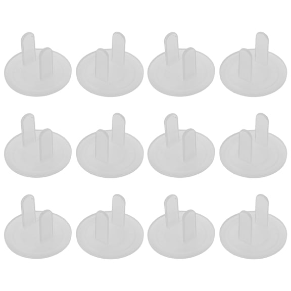 KALLORY 12pcs Baby Proofing Outlet Covers - Child Safety Electrical Socket Protectors - Power Plug Caps for 2-Prong Wall Outlets