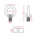 thumbnail image 4 of Tornillos Riel Con Ojal Amarre Tope para Campaña Montaje en 2 Uds Frontal M4 Plateado, 4 of 9