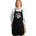 thumbnail image 1 of LA Pop Art Full Length Word Art Apron - Dog Paw, 1 of 2
