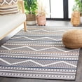 thumbnail image 3 of SAFAVIEH Cabana Briella Geometric Indoor/Outdoor Area Rug, Black/Ivory, 5'1" x 7'6", 3 of 14