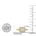 thumbnail image 4 of Dazzlingrock Collection 1.10 Carat (ctw) 14K Princess & Round Diamond Bridal Engagement Ring 1 CT, Yellow Gold, Size 7.5, 4 of 4