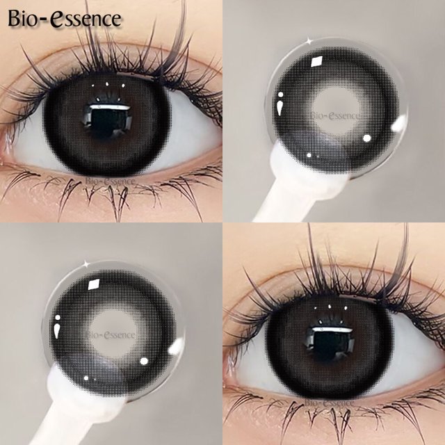 Bio-essence-lentillas coreanas de colores, lentes para miopía azul graduadas, lentes coreanas de alta calidad, 1 par