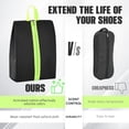 thumbnail image 5 of Smell Proof Shoe Bag for Travel Water-resistant Odor Cleat Bag Absorbing Lightweight Golf Soccer Shoe Storage Organizer Pouch with Zipper for Gym Sports Travel Work(Black), 5 of 5