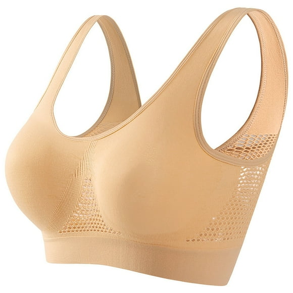 Puawkoer Womens Sports Bra Medium Sports Bra for Women Sports Bras Pack Seamless Wirefree Breathable Yoga Bras for plusomen Women Bras plusack Bra Comfort Sleep Bra Women Sports Bra Pack