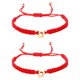 thumbnail image 1 of Pulsera de letras de acero inoxidable Cuerda de tracción de letras de hilo rojo tejida a mano, 1 of 6