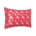 thumbnail image 2 of Bingfone Hello Summer Flamingo Print Satin Pillowcase for Hair - Standard Size with Zipper Silky & Soft Pillow Covers,20x30 inches, 2 of 8