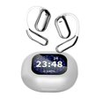 thumbnail image 1 of Touch Screen Earbuds,Over The Ear Earbuds,Intelligent Touch Screen Open Bluetooth Earphones,Q16Pro Wireless Open Ear Earbuds Bluetooth 5.4,Touch Screen Display,Noise Reduction for Workout (Silvery), 1 of 9