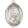 thumbnail image 3 of Extel Large Oval Pewter St. Gianna Pendant with 24" chain, Made in USA, 3 of 10