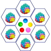 POCO DIVO 400 Pit Balls Crush-proof BPA Free Plastics Ball 5-Color Kids Play Non-Toxic 60mm Wonder Ball with Mesh Bag