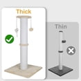 thumbnail image 3 of Cat Scratching Post 34 Inches Heavy Duty and Thicker Cat Scratching Post Sisal Rope with Hanging Ball and Mice Scratching Post for Indoor Cats and Adult(Beige), 3 of 7