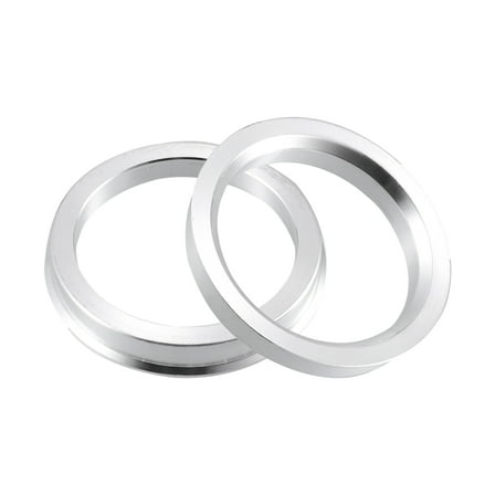 Unique Bargains 2 Pcs 56.1mm to 64.1mm Universal Car Hub Centric Rings Silver Tone