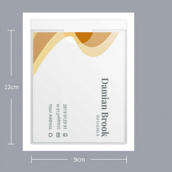 10PCS Self-Adhesive Plastic Pockets Holders Label Stickers for Protection 7*1 WA