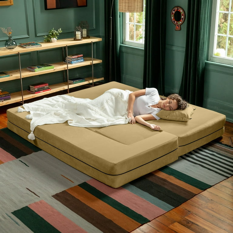 Porch & den california king convertible sleeper sofa and ottomans discount