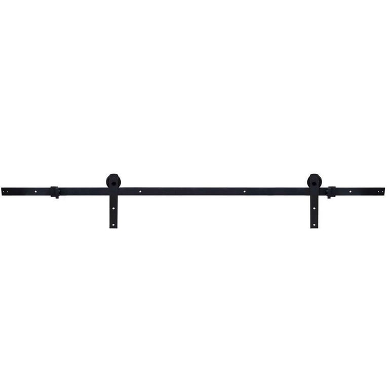 144 in. Antique Bronze Classic Straight Strap Double Track Barn Door Hardware Kit 144 in. Antique Bronze Classic Straight Strap Double Track Barn Door Hardware Kit