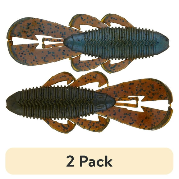 (2 pack) Googan Baits Bandito Bug 4-inch Blue Baby Freshwater Fishing Lure, 7 Count