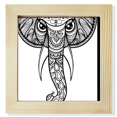 thumbnail image 1 of Empresa de pintar elefante amigo Unbranded Pantalla de escritorio de pared de fotograma cuadrado 8 x 8, 1 of 4