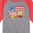 thumbnail image 3 of SpongeBob SquarePants - Patrick Sparkers Flag - Toddler & Youth Raglan Graphic T-Shirt, 3 of 7
