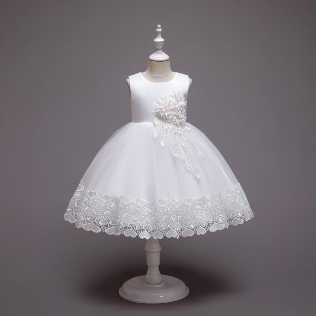 Vestido infantil Vestido de princesa Vestido de manga larga para actuación de piano Vestido de noche para anfitrión de niño de flores Cumpleaños
