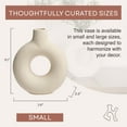 thumbnail image 4 of Villa Moda Oona Decorative Modern Ring Vase, Medium, White, 4 of 6