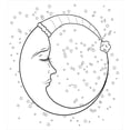thumbnail image 3 of Half Moon Duvet Cover Set, Monochrome Sleep Time Night Stars with Hood Simple Sketch Pattern, Decorative 2 Piece Bedding Set with 1 Pillow Shams, Twin Size, White Charcoal Grey, by Ambesonne, 3 of 3