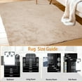 thumbnail image 6 of Goolela 5x7 Area Rug Light Brown Furry Rug Faux Rabbit Rug Fluffy Fur Rug for Living Room Fuzzy Shaggy Luxury Rug for Bedroom, 6 of 9