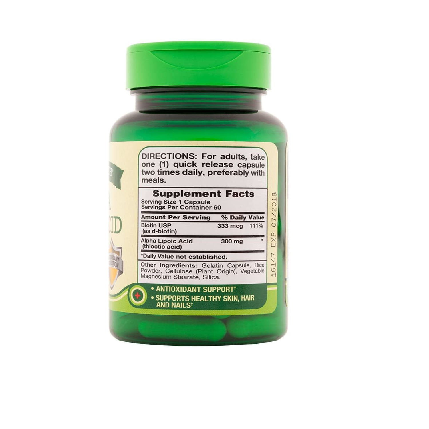 Nature's Truth Alpha Lipoic Acid 300mg w/ Biotin Optimizer, 60ct, 5-Pack