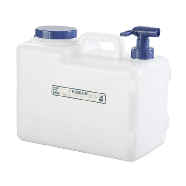 Jarra de agua para acampar, cubo para exteriores, contenedor de agua, asa portátil, agua potable 15L