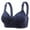 Blue, variant on Thin Laceless Steel Ring Comfor table Breathability Underwear Large Size Brater Buckle Female Bra Deep V Neck Vest Bralette Wireless Seamless Bra Fashion Lace Wasit
