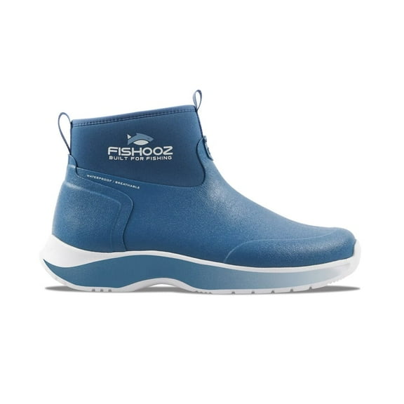 Fishooz DryRun Ankle Boots, Blue/White, Size 12.5, Durable Outdoor Footwear (DRA-MA-BLU-M12.5)