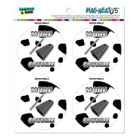 

More Cowbell Funny Music MAG-NEATO S(TM) Car/Refrigerator Magnet Set