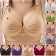 thumbnail image 1 of Wiyuqeen Bras for Women No Underwire Pink Ribbon Supportive Everyday Bras Plus Size Full Coverage Push Up Bralettes, 1 of 5