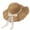 A-Khaki, variant on Summer Sun Beach Hats for Women, Wide Brim Straw Hats with Ruffled Bowknot, Khaki, Foldable Woven Sun Hat UV Protection on Clearence