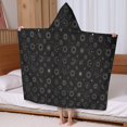 thumbnail image 5 of Black Sun Moon Star Planet Constellation Pattern Hooded Bath Towel，60"x35" for Ages 3 To 12 Kids, Quick Dry Lightweight Soft Microfiber Hood Beach Towel Cover Up for Kids, 5 of 7