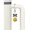 thumbnail image 3 of Delight Jewelry Silvertone Optic Yellow Softball with Red Crystal Stitching - Silvertone Bow Charm Accessory for Tumblers and Thermal Cups, 3 of 4